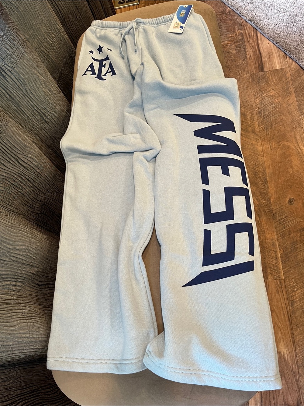 AFA Pale Blue Joggers with  MESSI Graphics Argentina Football Association